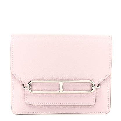 Hermes Evercolor Bi-Color Roulis Slim Wallet Mauve Pale Rouge Sellier 3 of 9