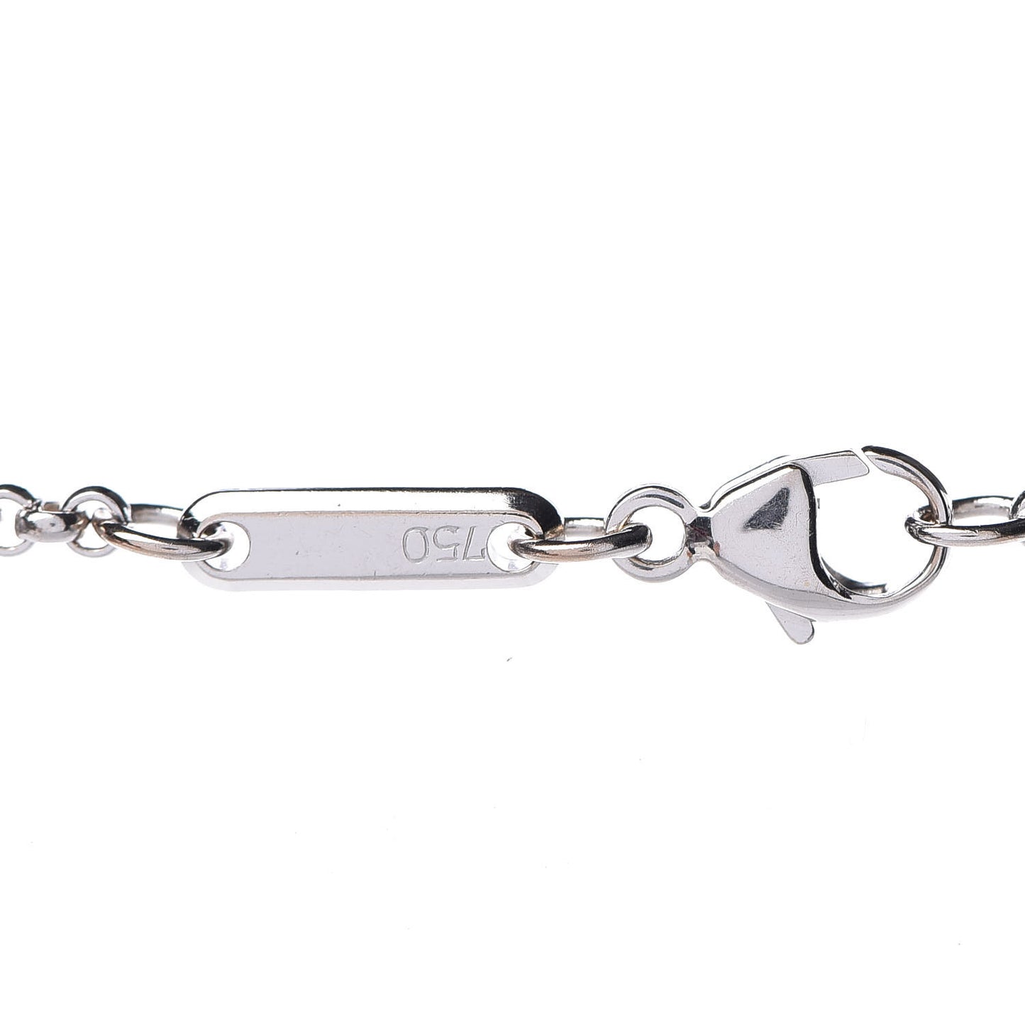 18K White Gold Happy Diamonds Icons Heart Pendant Necklace