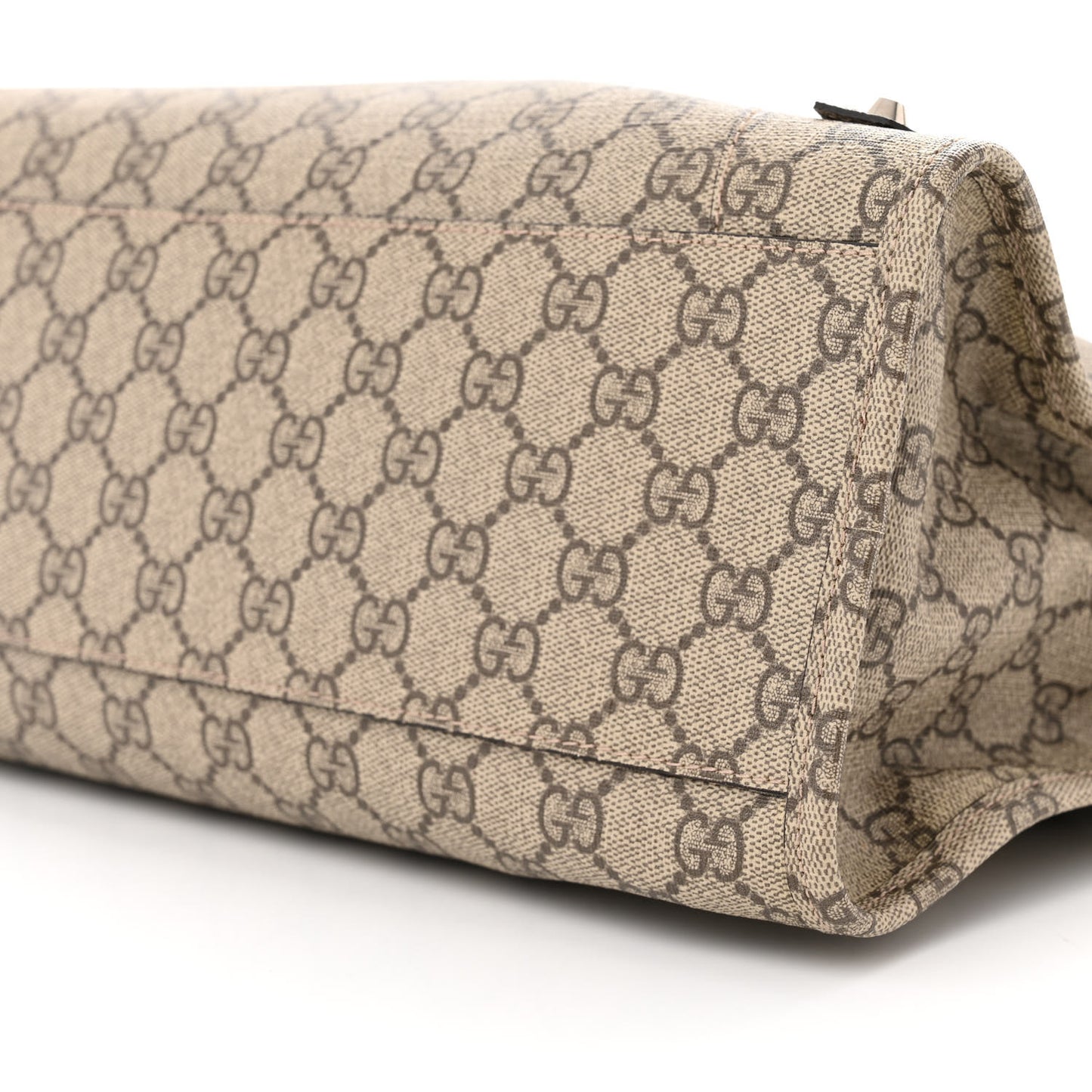 X GUCCI GG Supreme Monogram Neo Classic Silver Hardware City Beige Ebony