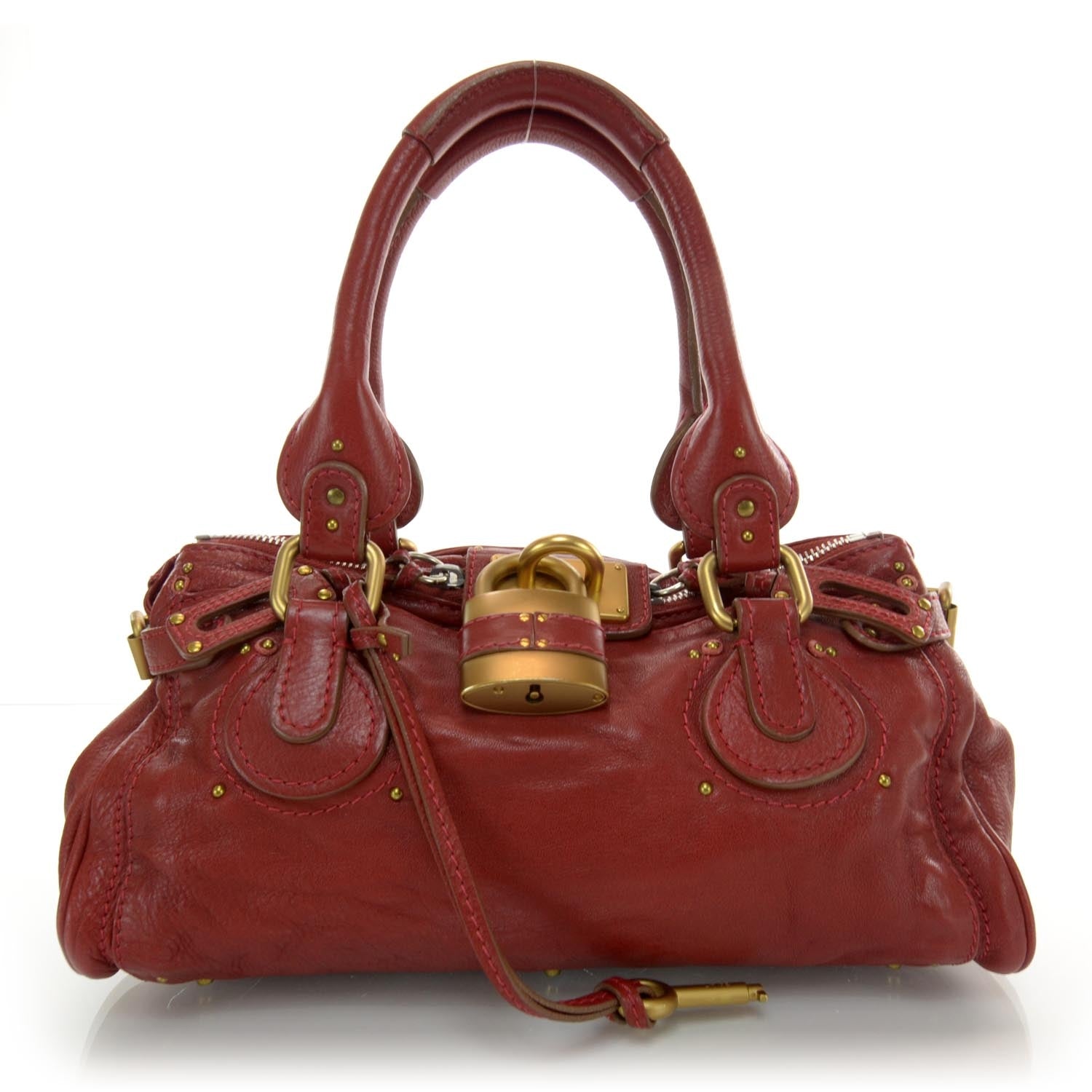 Chloe Leather Paddington Satchel Red 1 of 7
