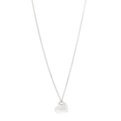 Tiffany Sterling Silver Puffed Heart Pendant Necklace 1 of 6