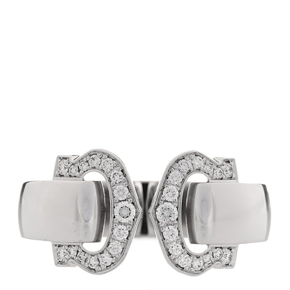 Cartier 18K White Gold Diamond C De Cartier Ring 51 5.75 1 of 4