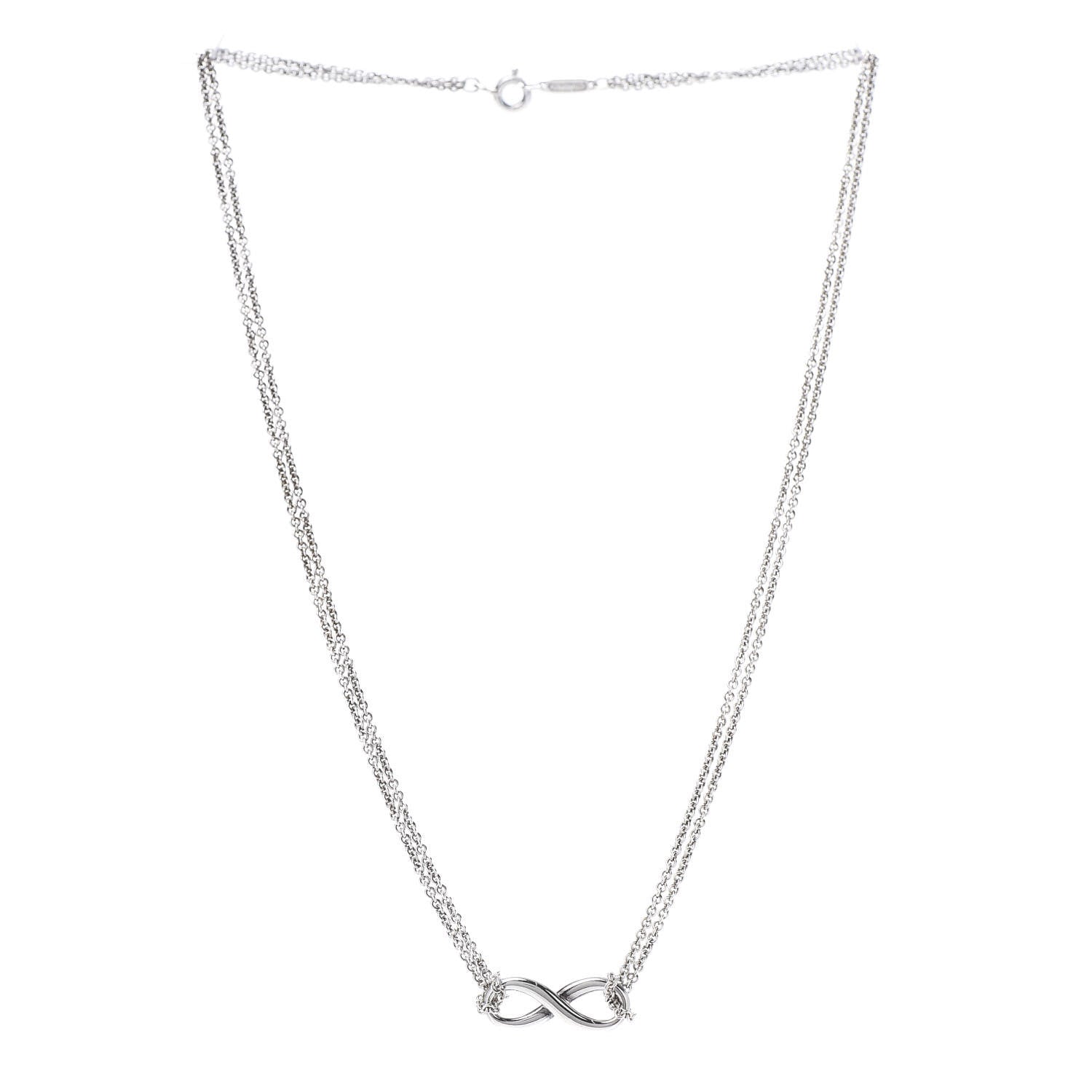 Tiffany Sterling Silver Infinity Pendant Necklace 3 of 6