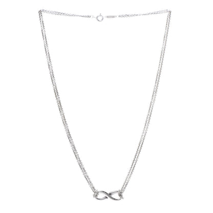 Tiffany Sterling Silver Infinity Pendant Necklace 3 of 6