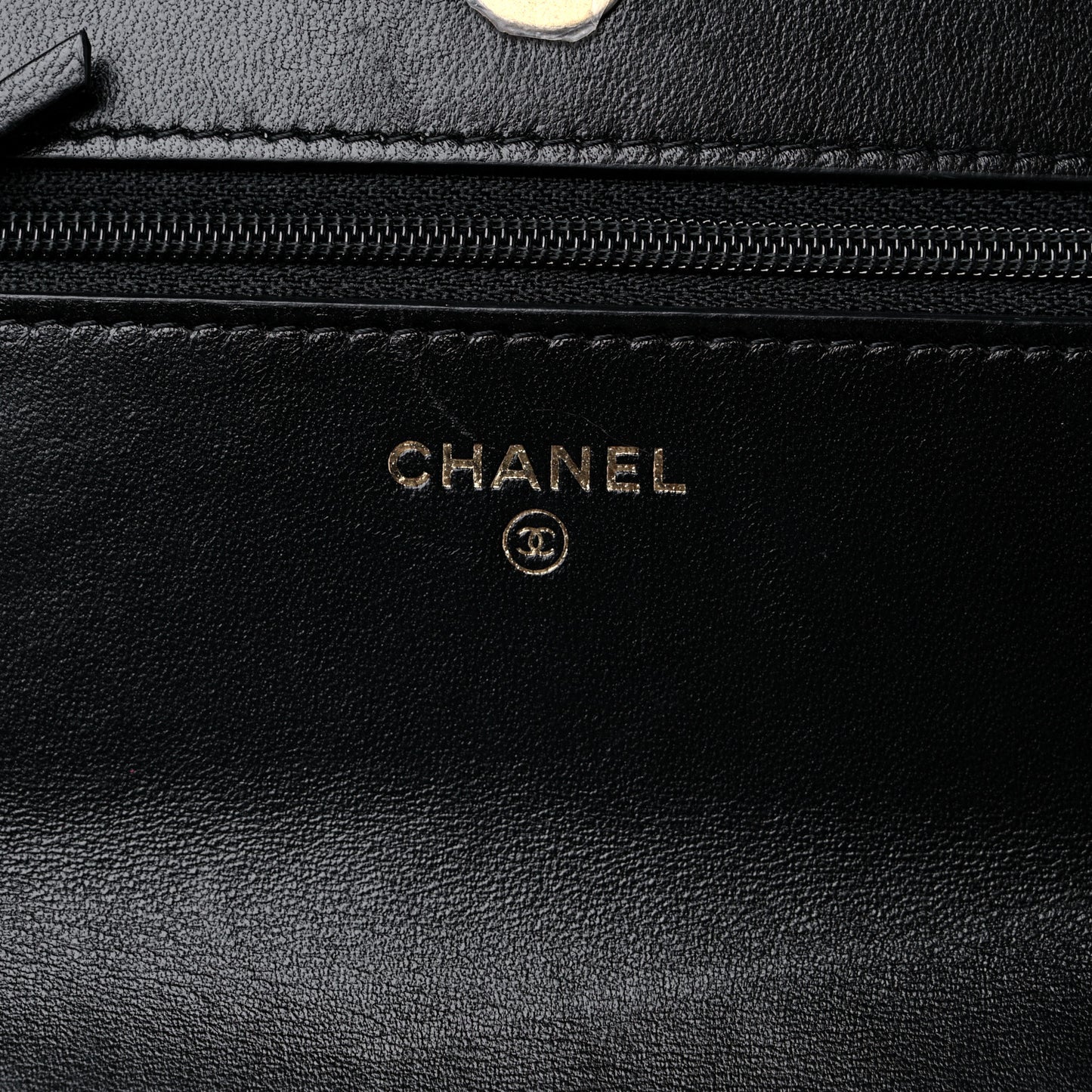 Lambskin Quilted Chanel 19 Wallet On Chain WOC Black