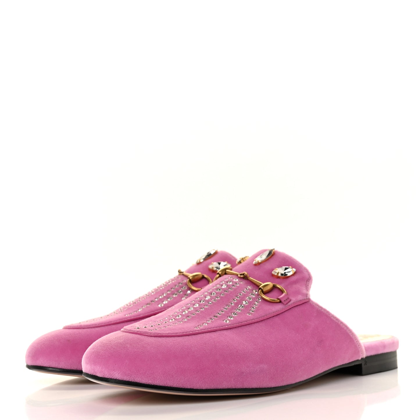 Velvet Marquise Crystals Womens Princetown Slippers 40 Malva Dark Malva