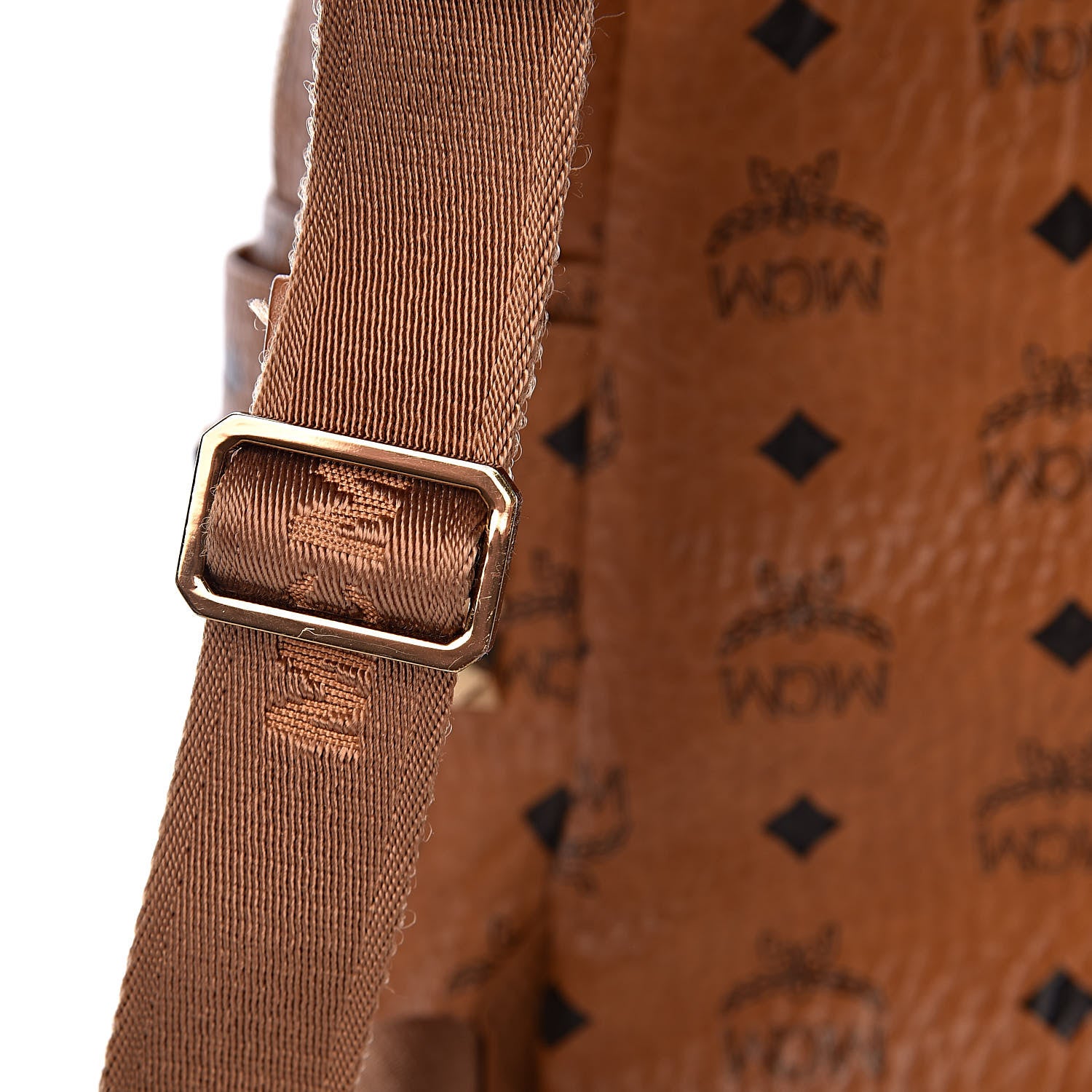 MCM Visetos Medium Side Studs Stark Backpack Cognac 15 of 16