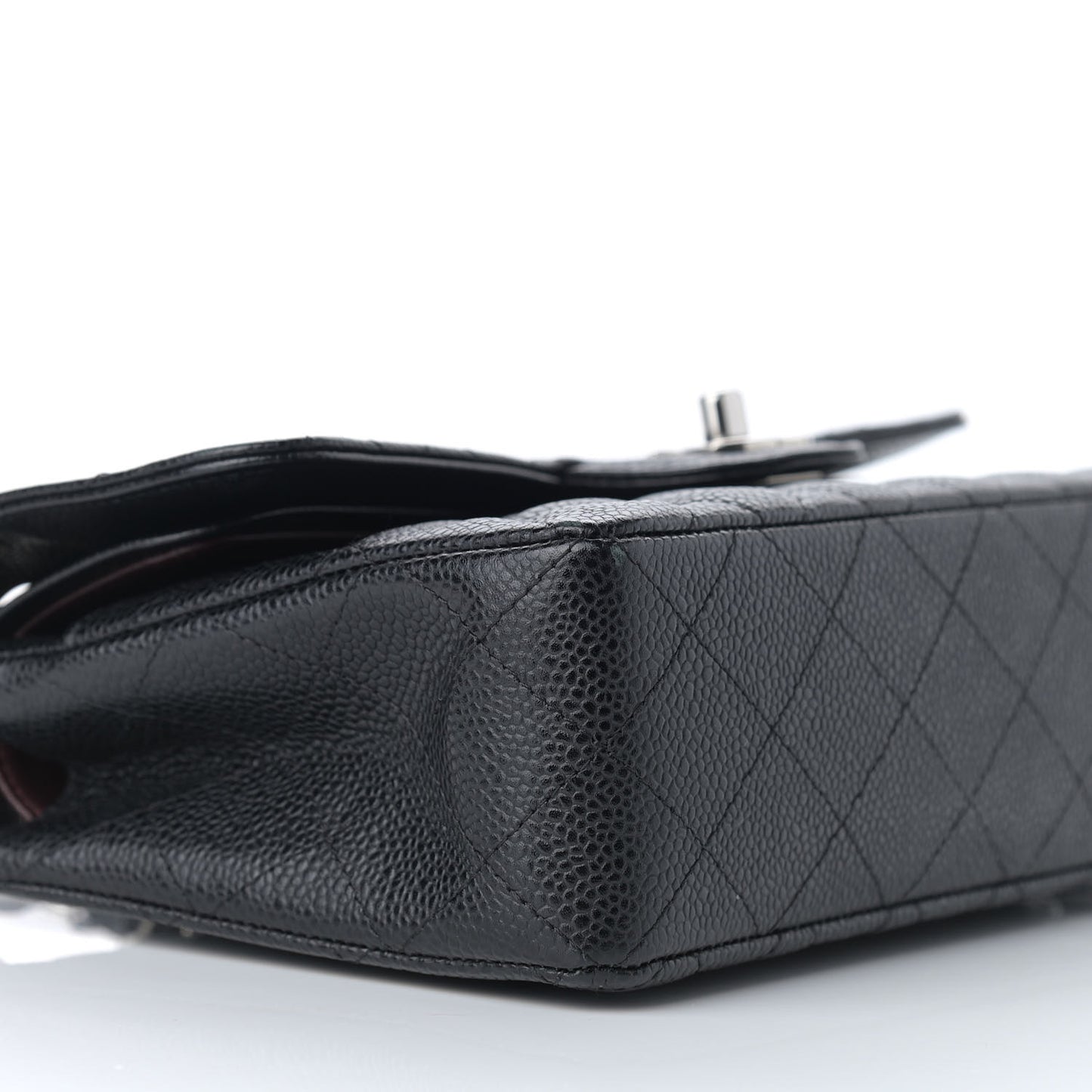 Caviar Quilted Small Double Flap Black