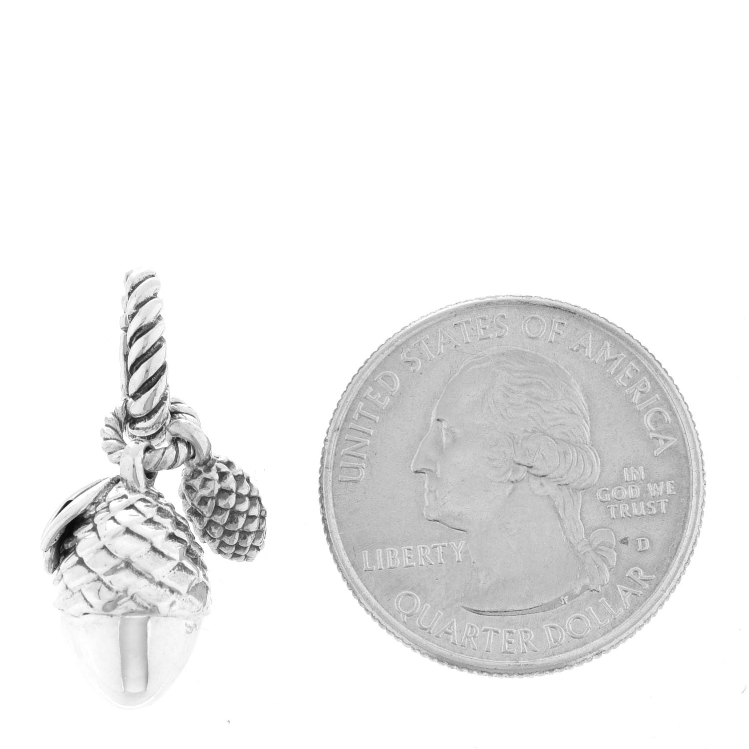 David Yurman Sterling Silver Acorn and Pine Cone Charm 2 of 3