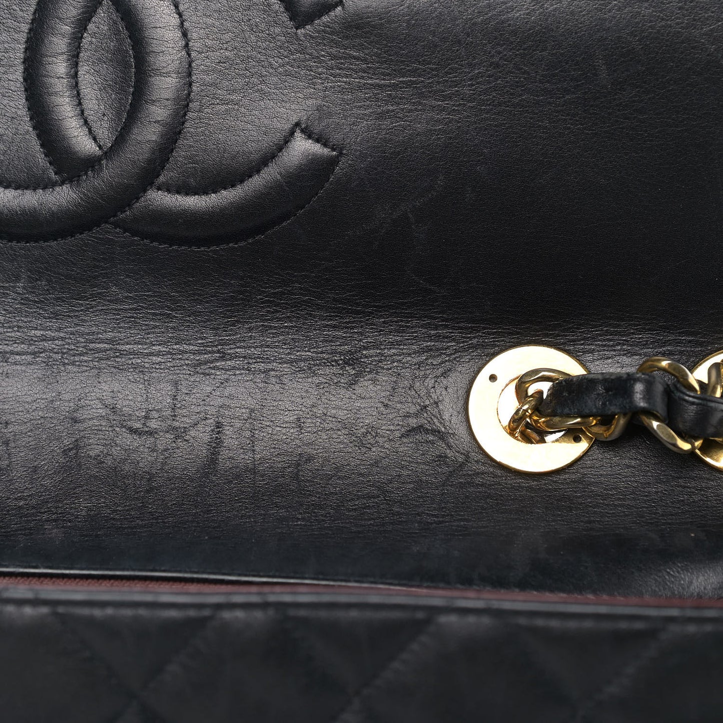 Lambskin Quilted XL Jumbo Single Flap Black