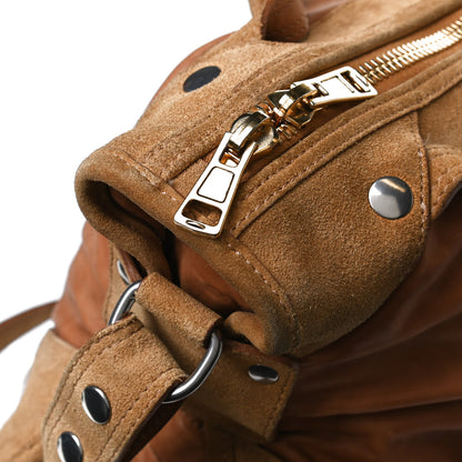 Celine Calfskin Suede Satchel Brown 17 of 18