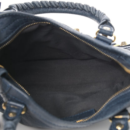 Balenciaga Agneau Giant 12 Gold Hardware Mini City Bleu Obscur 5 of 13