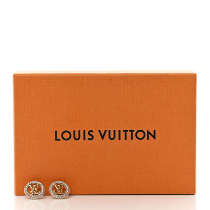 Louis Vuitton Metal Crystal Louise By Night Earrings Gold 5 of 5