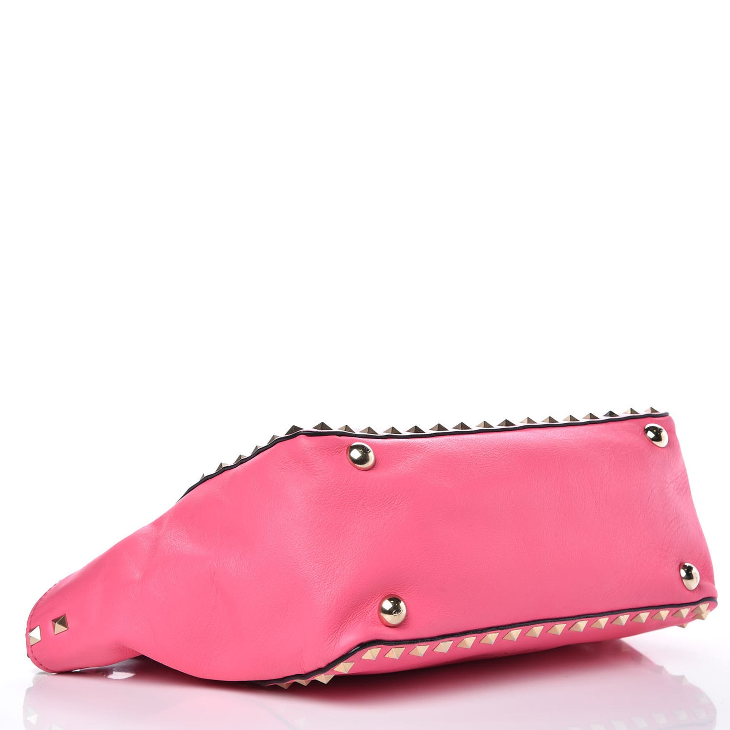 Vitello Small Rockstud Tote Fuxia Fluo