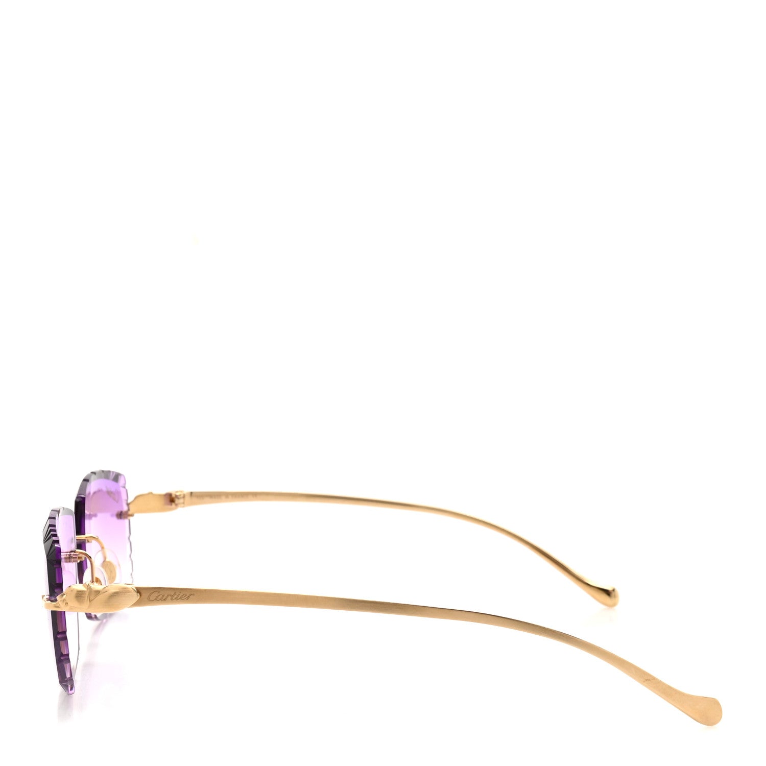 Cartier Metal Rimless Sunglasses CT0030O-002 Purple 5 of 15