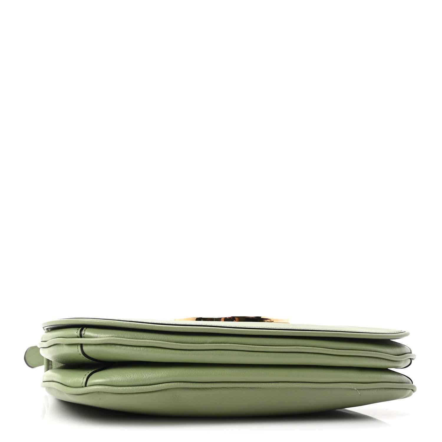 Gucci Roxy Calfskin Web Medium Blondie Top Handle Shoulder Flap Bag Salamander Green 4 of 10