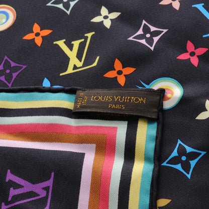 Louis Vuitton Silk Multicolor Eye Love Scarf Black 5 of 6