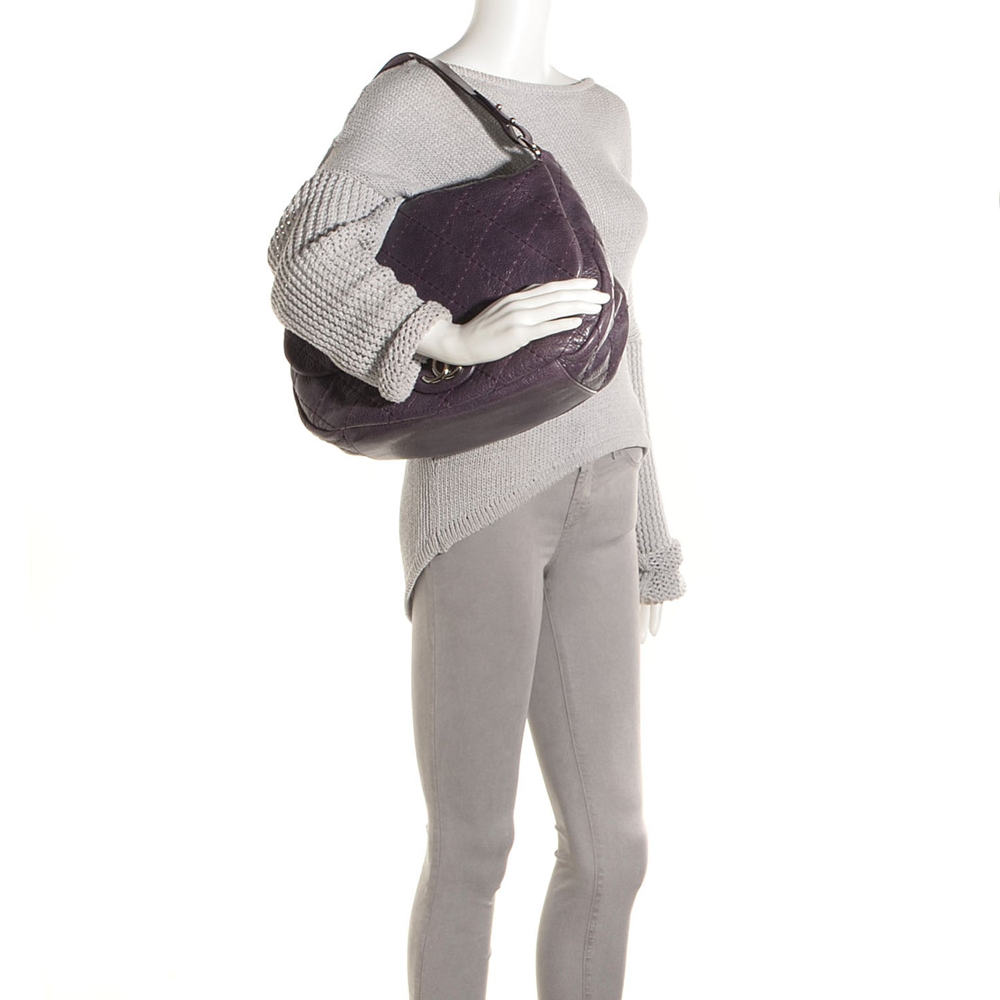 Glazed Calfskin On The Road XL Flap Dark Purple
