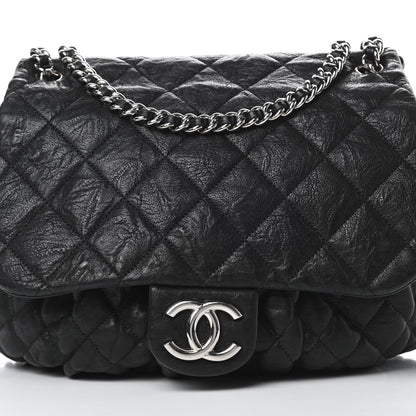 Chanel Washed Lambskin Quilted Large Chain Around Flap Black 8 of 12