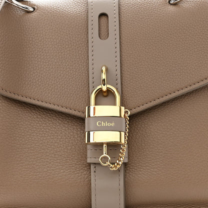 Chloe Shiny Grained Calfskin Medium Aby Day Shoulder Bag Motty Grey 9 of 11