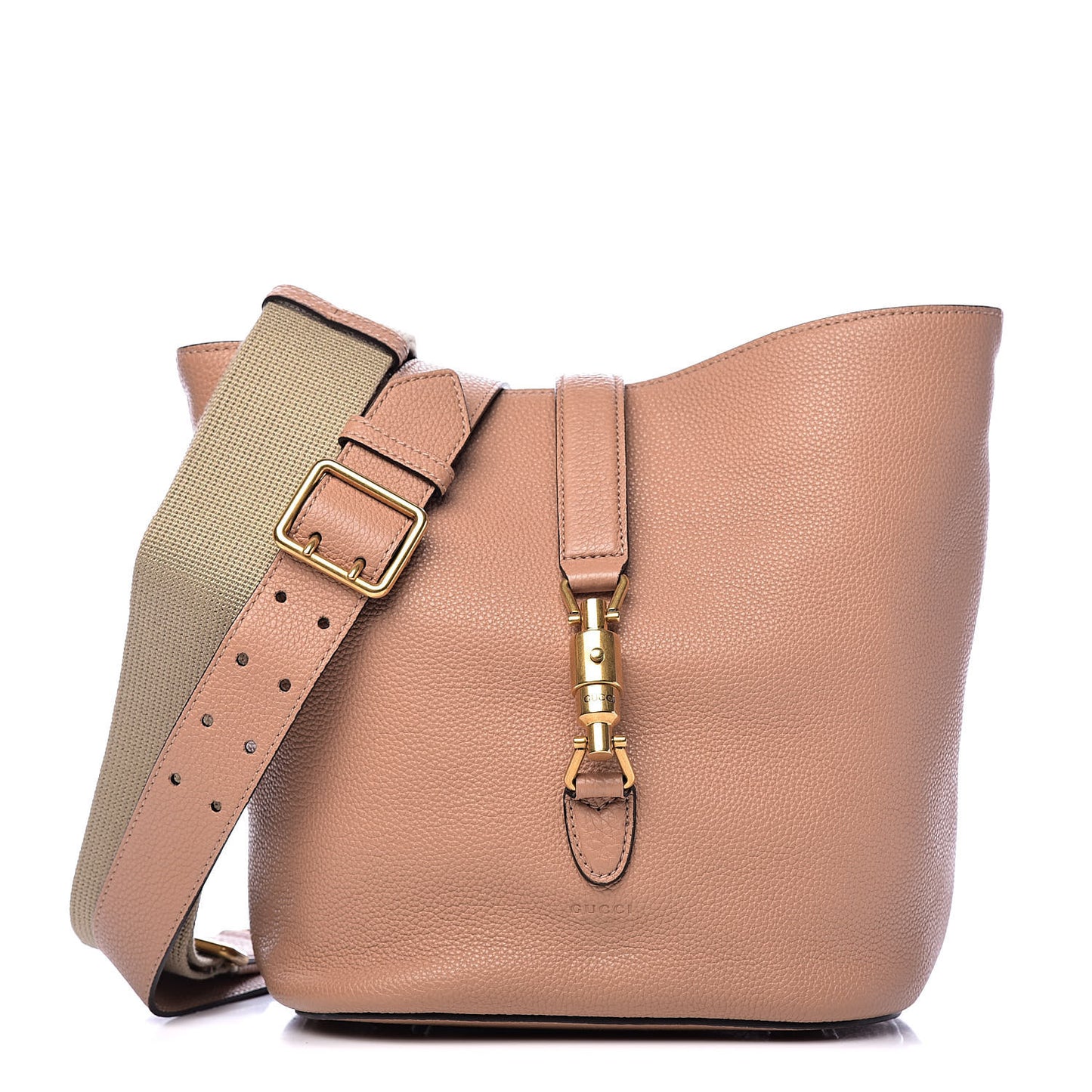 Soft Grained Calfskin Small Jackie Bucket Bag Camelia