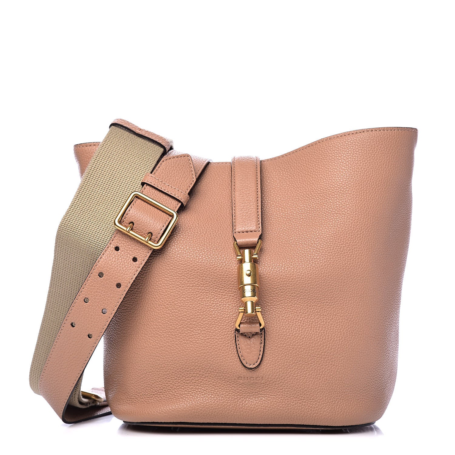 Gucci Soft Grained Calfskin Small Jackie Bucket Bag Camelia 4 of 13