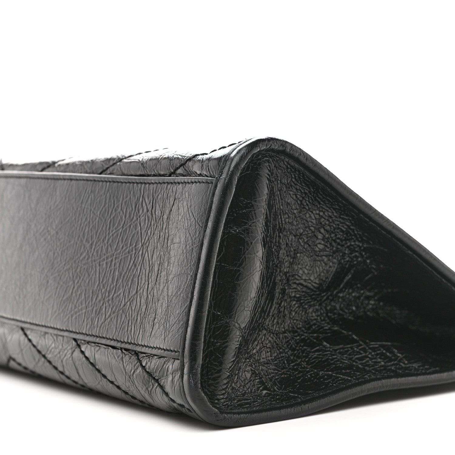 Saint Laurent Crinkled Calfskin Matelasse Monogram Medium Niki Shopper Tote Black 10 of 12