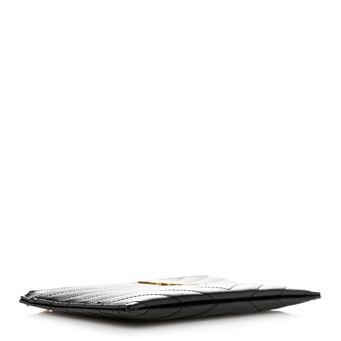 Grain De Poudre Chevron Monogram Bill Pouch Black