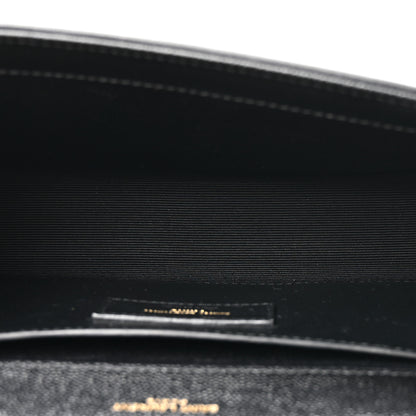 Saint Laurent Grain De Poudre Small Monogram Kate Satchel Black 5 of 12