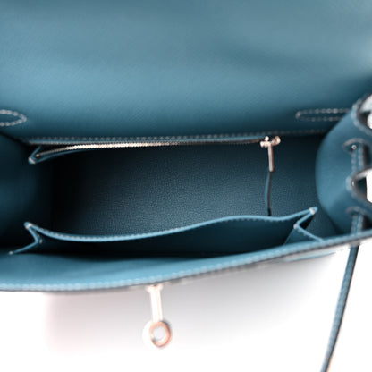 Hermes Epsom Kelly Sellier 25 New Blue Jean 5 of 11