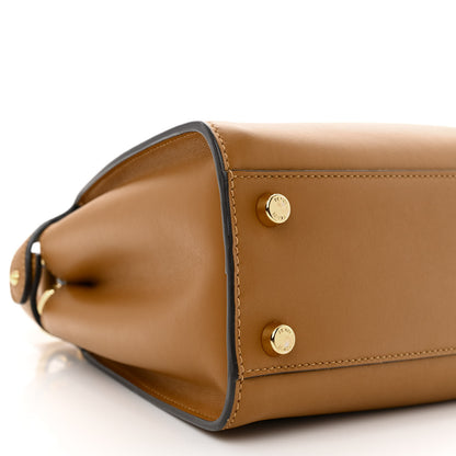 Fendi Vitello Tahiti Burro Bi-Color Medium Peekaboo Iconic Essentially Satchel Nocciola Asfalto Cast 10 of 14