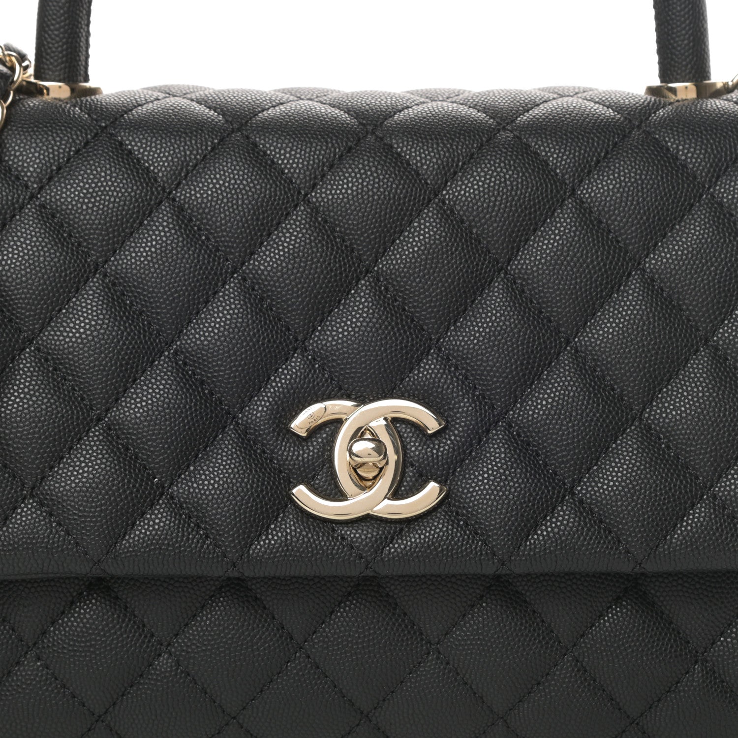 Chanel Caviar Quilted Small Coco Handle Flap Black 8 of 12