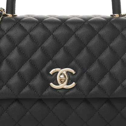 Chanel Caviar Quilted Small Coco Handle Flap Black 8 of 12