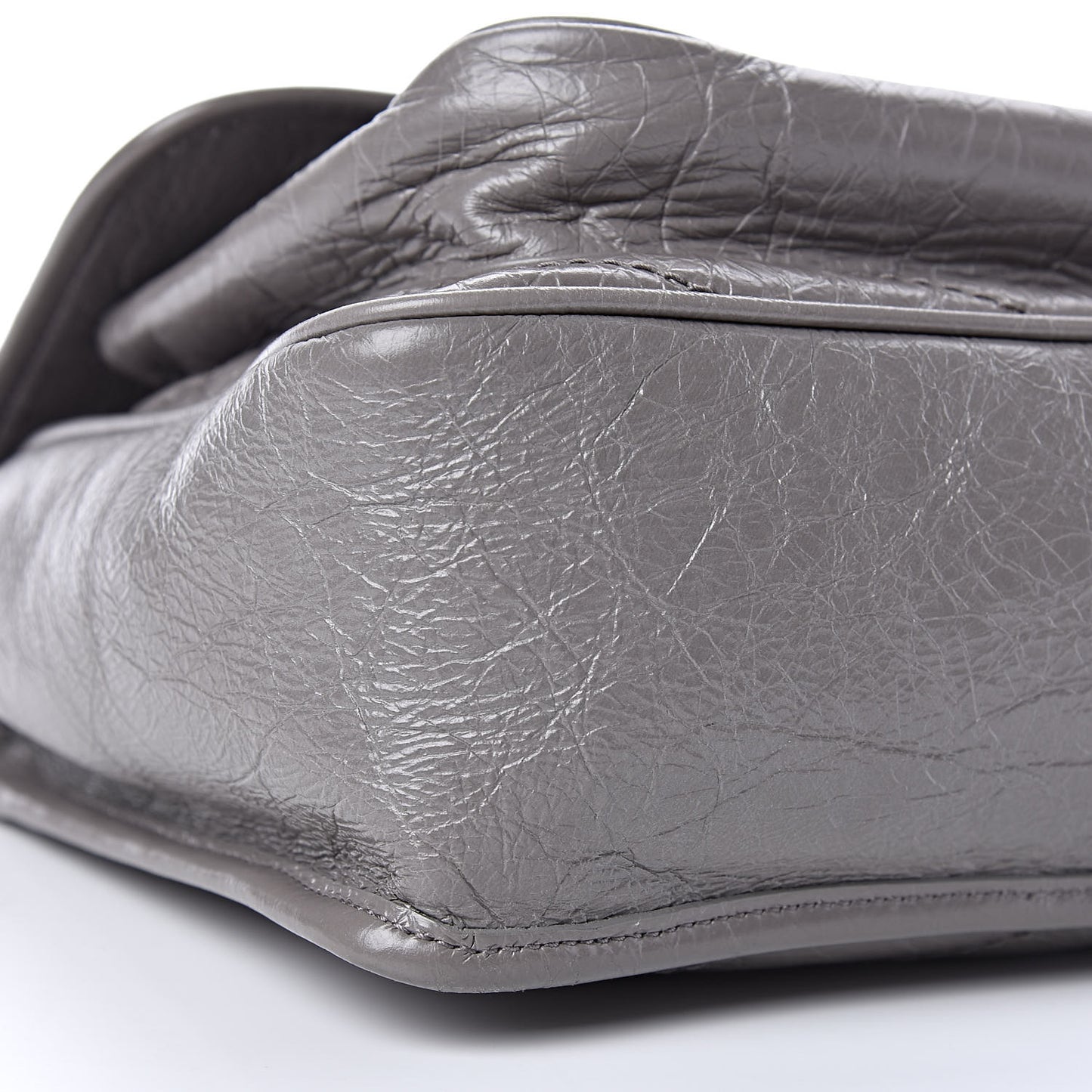 Crinkled Calfskin Matelasse Monogram Medium Niki Chain Satchel Fog