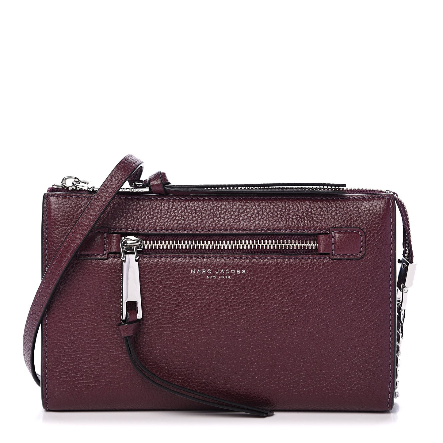Grained Calfskin Small Recruit Crossbody Blackberry