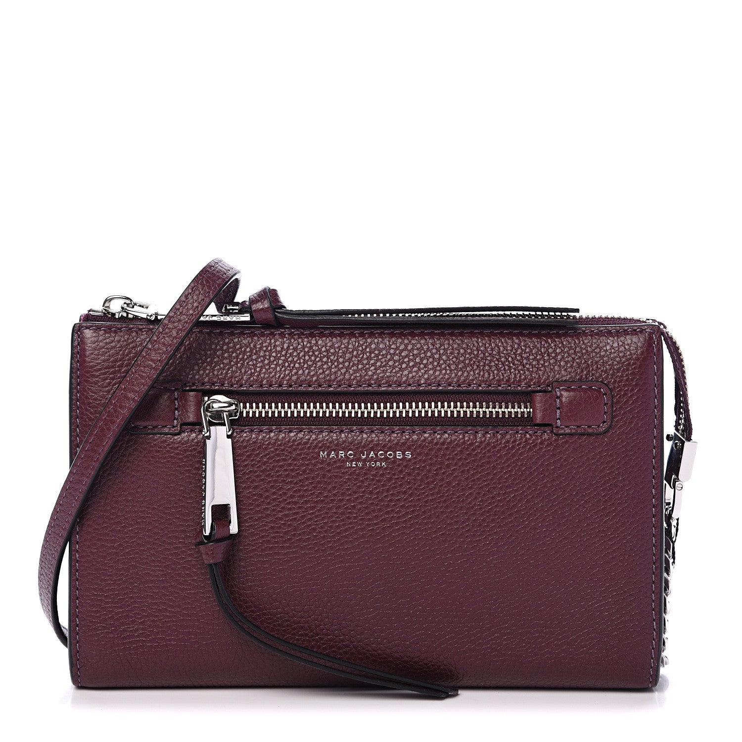 Marc Jacobs Grained Calfskin Small Recruit Crossbody Blackberry 1 of 10