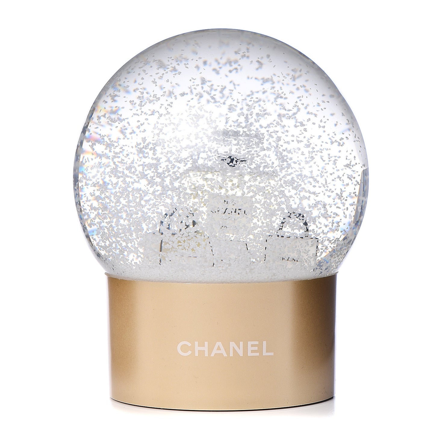 Glass N°5 Perfume Bottle Snow Globe