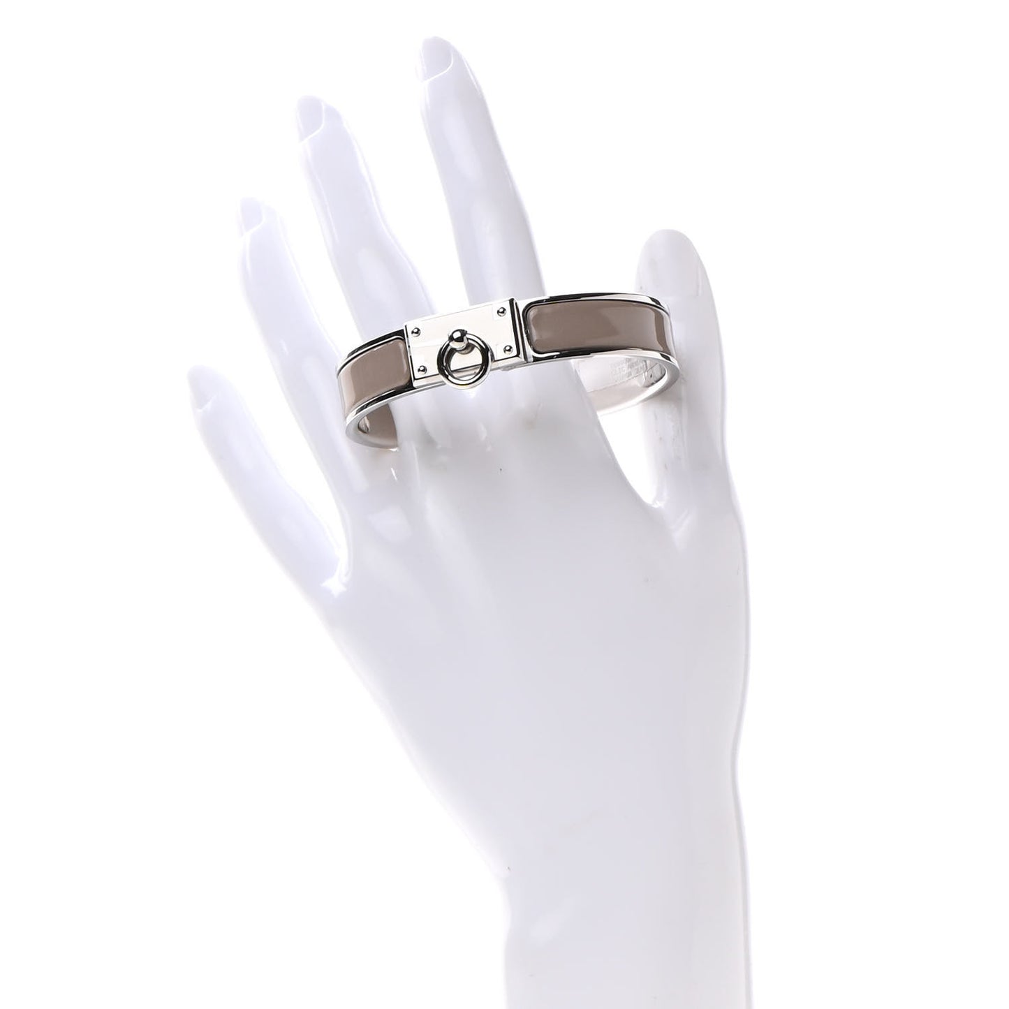 Enamel Clic Anneau Bracelet PM Marron Glace