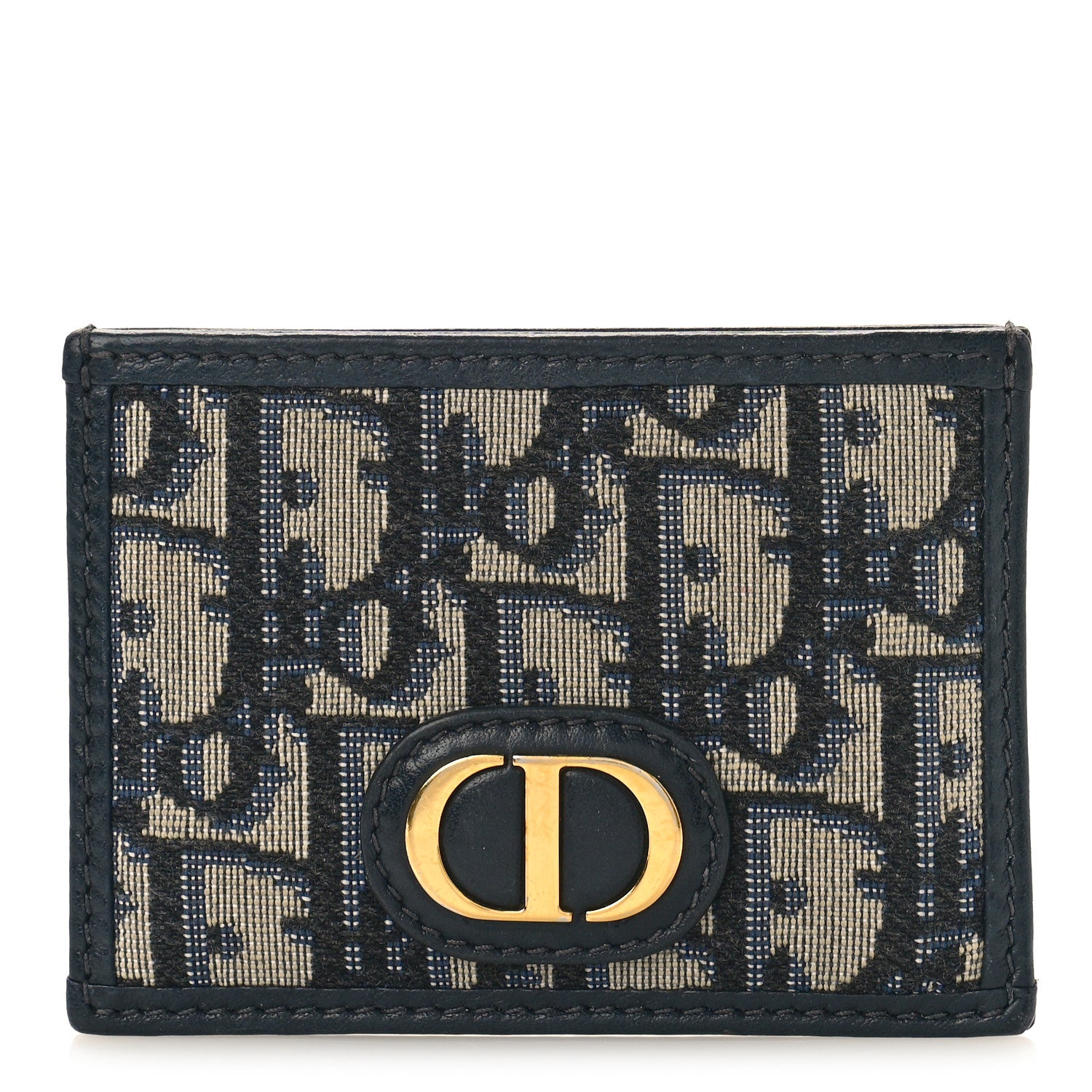 Christian Dior Oblique Calfskin Card Holder Black 1 of 7