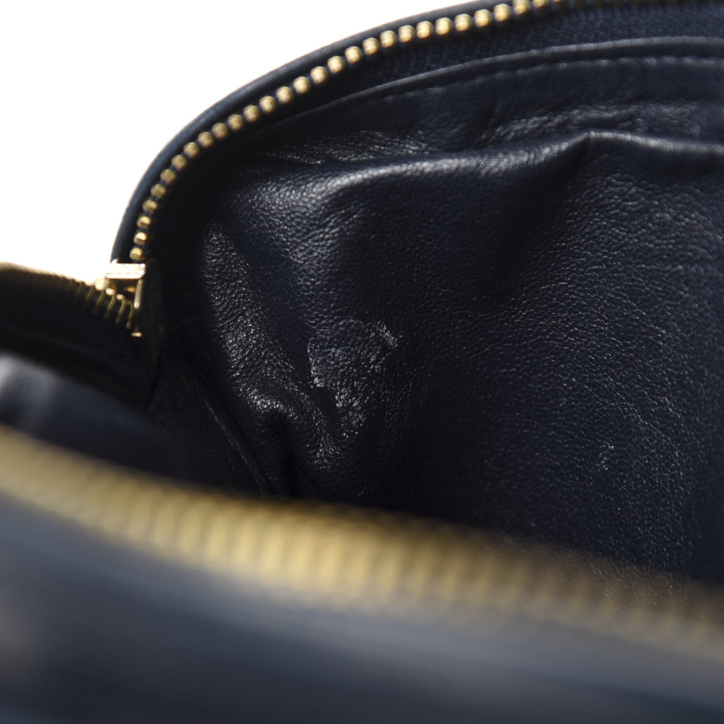 Lambskin Quilted CC Tassel Camera Case Navy