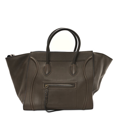 Celine Smooth Calfskin Medium Phantom Luggage Khaki Cobalt Trim 1 of 11