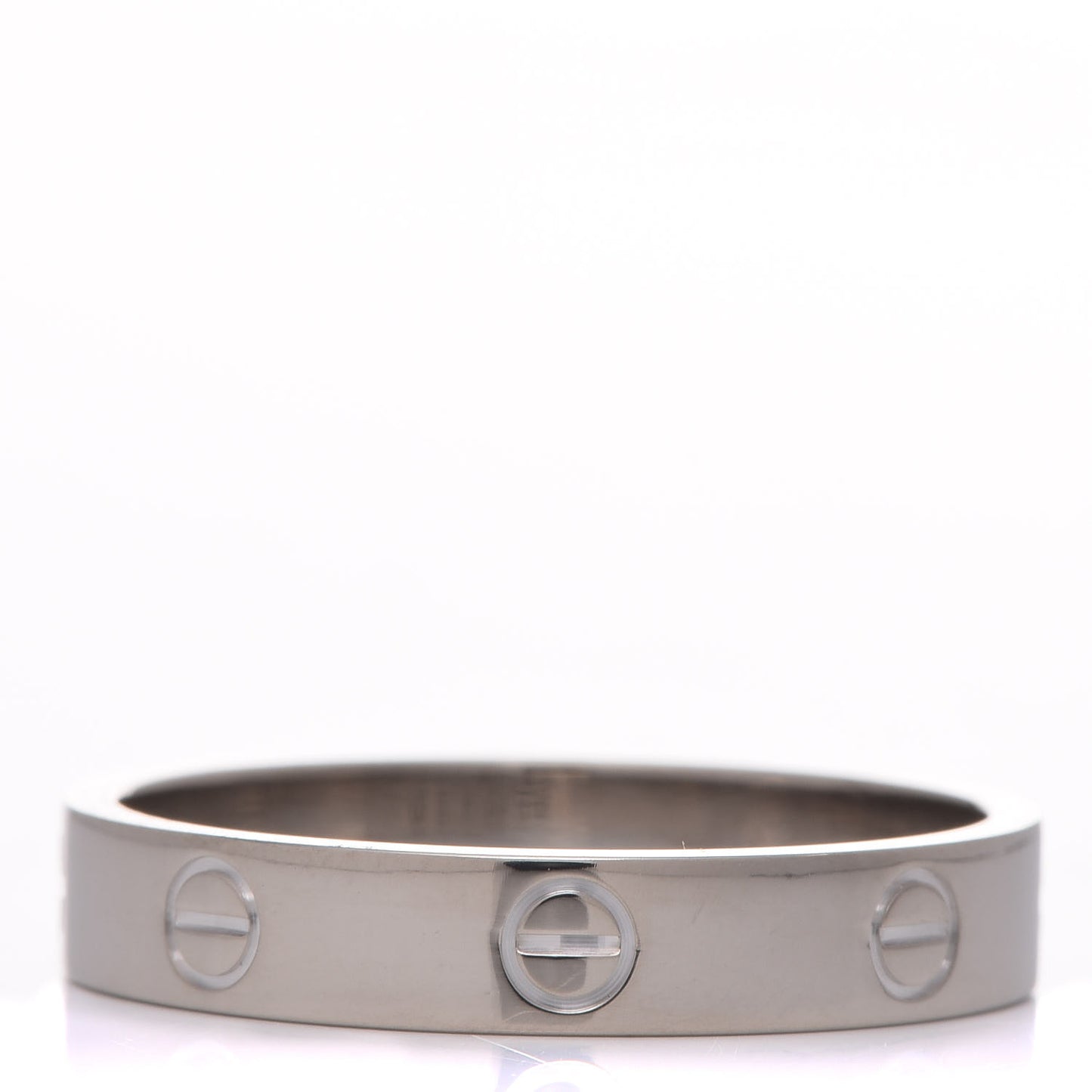 18K White Gold 4mm LOVE Wedding Band Ring 61 9.5