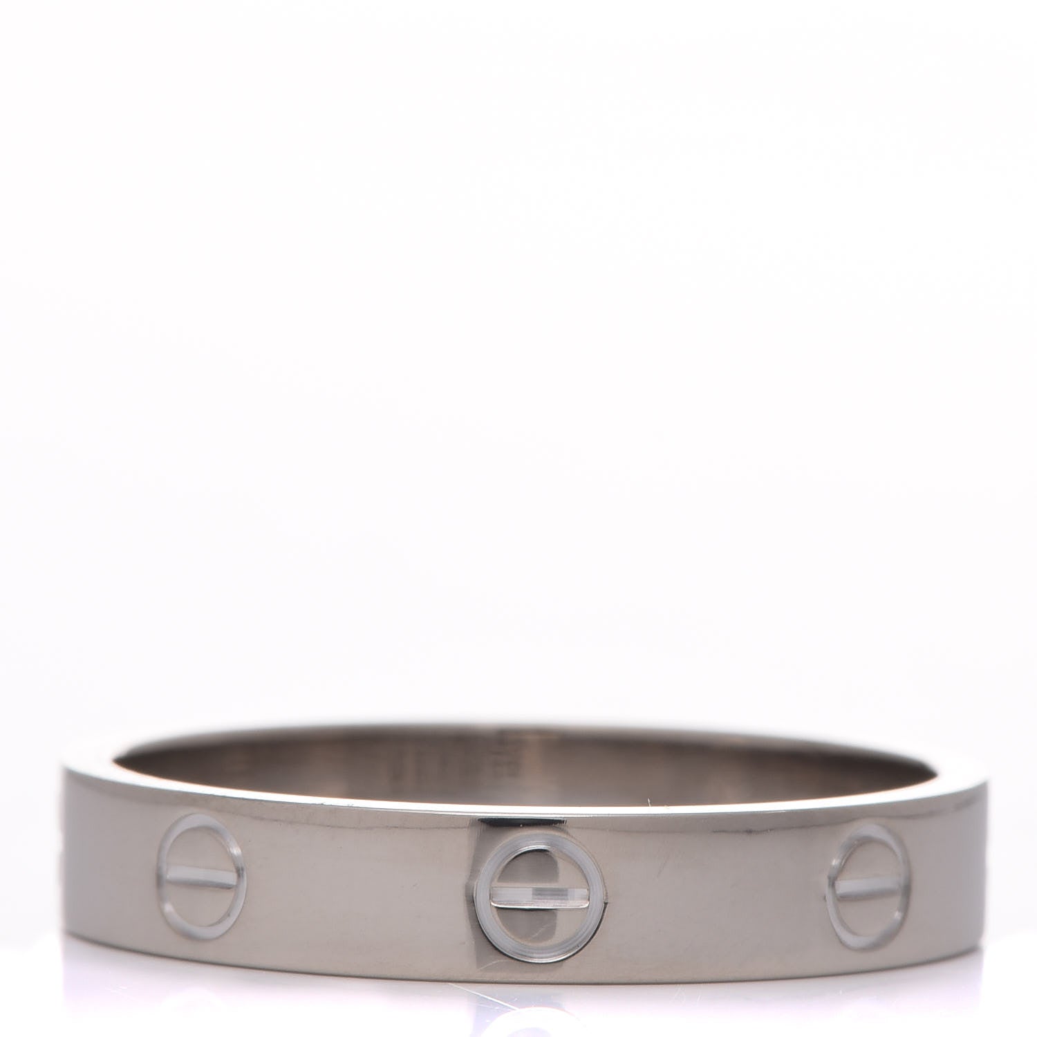 Cartier 18K White Gold 4mm LOVE Wedding Band Ring 61 9.5 3 of 4