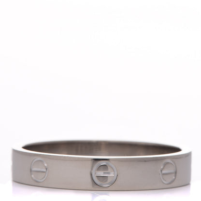 Cartier 18K White Gold 4mm LOVE Wedding Band Ring 61 9.5 3 of 4