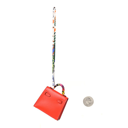 Hermes Tadelakt Mini Kelly Twilly Bag Charm Capucine 2 of 6