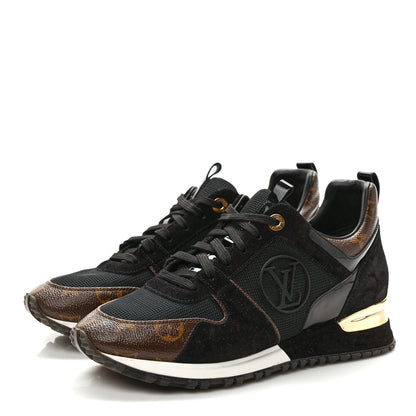 Louis Vuitton Suede Monogram Run Away Sneakers 40 Black 3 of 8