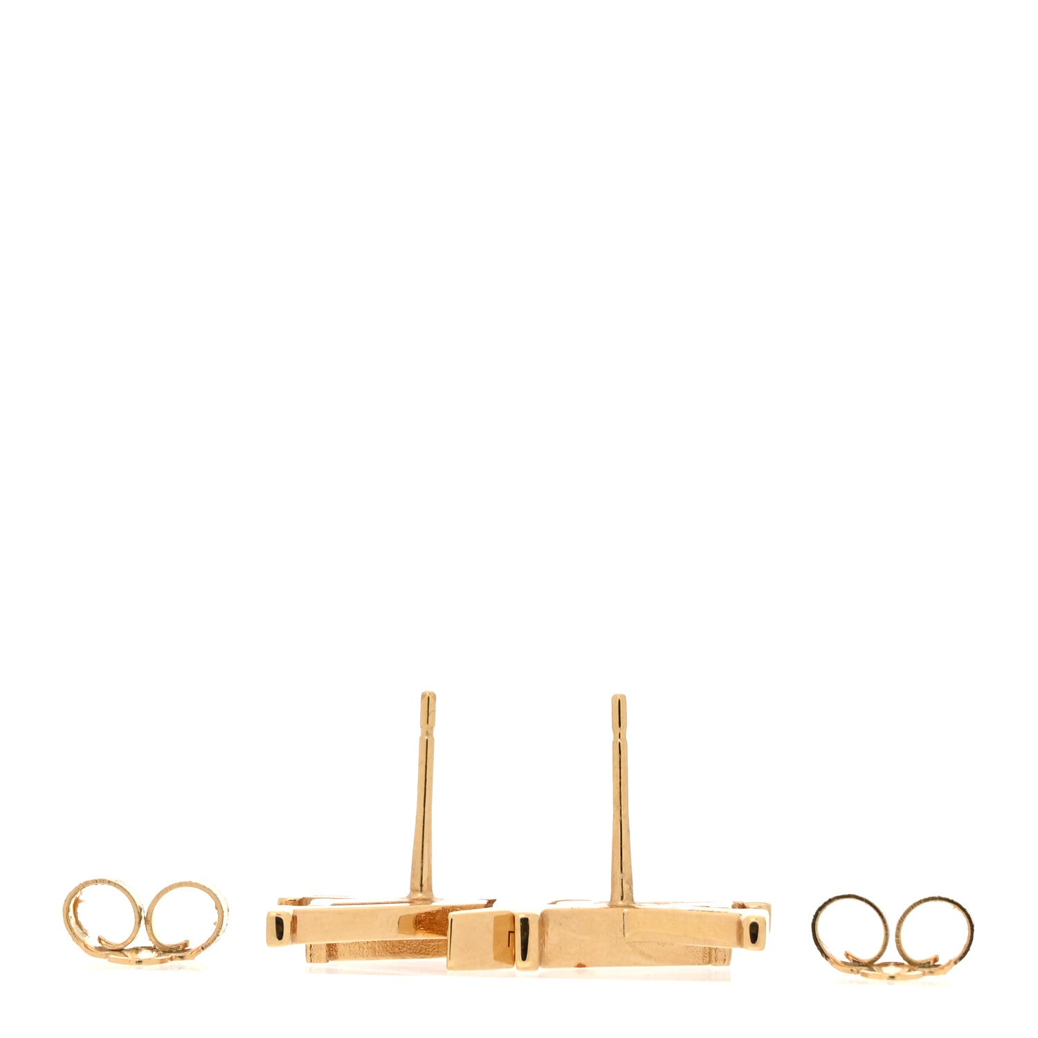 Louis Vuitton Metal Enamel LV Iconic Earrings Gold Pink 3 of 6