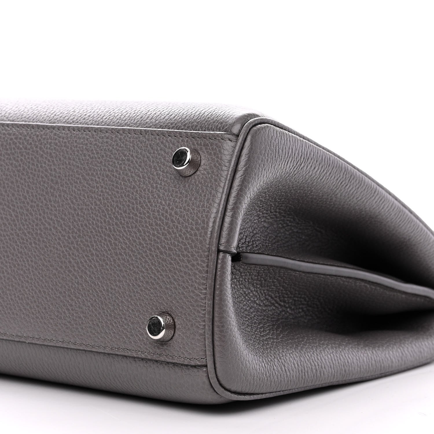 Gucci Grainy Calfskin Small Zumi Top Handle Bag Dusty Grey 11 of 16