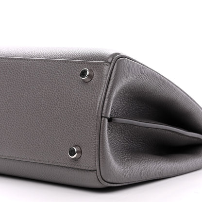 Gucci Grainy Calfskin Small Zumi Top Handle Bag Dusty Grey 11 of 16