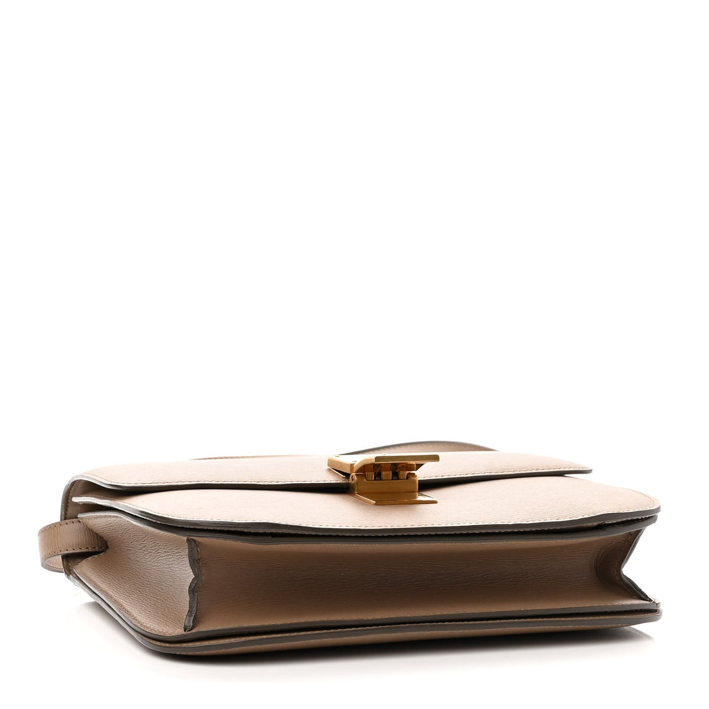 Liege Calfskin Medium Classic Box Flap Bag Taupe